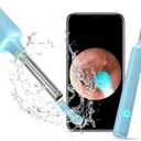 2 x DJROLL Ear Wax Removal, Earwax Remover Tool, Ear Camera, Ear Scope with Ear Wax Cleaner Tool Compatible with iPhone, iPad, Android Smart Phones (Blue)