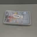 WIBIMEN Ice Cube Tray with Lid and Bin - Round Ice Trays for Freezer with Lid - Ice Cube Trays for Freezer with Ice Container (0.8"-2PACK Blue)