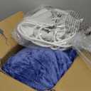 DANENOSA Electric Heated Blanket Queen Size 84''x90'' Soft Flannel & Sherpa Electric Blanket with 10 Heating Levels, Automatically Shut Down After 8h with Overheat Protection Machine Washable