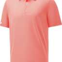 Mens Polo Shirts for Men Short Sleeve Performance Moisture Wicking Quick Dry Casual Solid Sport Collared Golf Shirts for Men, XX-Large Cranberry (XXL)