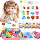 Abifny Magic Water Toy Elf Kit, Aqua Water Fairy Gel 12 Magic Gels Kit 12 Molds Creative Water Pets Squishy Toys for 4 5 6 7 Year Old Kids