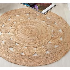Hand Braided Rounnd Jute Rug Area Rounnd Area Rug Custom Size Round Rug Indian Handmade Home Decor Rounnd Rugs 2x2 feet