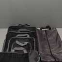 BAGAIL 4 Set/6 Set/8 Set Compression Packing Cubes Travel Accessories Expandable Packing Organizers (Half Mesh, 6-Dark Grey)