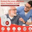 Wireless Caregiver Pager SOS Call Button for Elderly Monitoring 1000+ Feet Life AlertEmergency Alert System Call Bell for Nurse Patient Disabled 1 Waterproof Transmitter & 1 Plugin Receiver