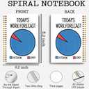 Guymn Today's Work Forecast Funny Notebooks for Work, Work Notebooks for Note Taking, Work Journal for Women Men, Funny Office Supplies, Hardcover Spiral Notebook 5.5x8.3 Inch