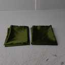Olive Satin Silk Pillow Covers Pack of 2 for Hair and Skin-with Satin Scrunchies for Women 19 x 30 Inches Solid Pillowcovers Silk Scrunchies for Women 