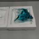 Hand-Blown Glass Conch Sculpture, Modern Green Sea Glass Art Decorative Conch Statue, Coastal Decor Shell Sculpture, Suitable for Living Room TV Cabinets, Offices, Shelf Decorations and Ornaments.