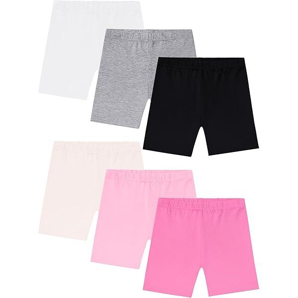 Resinta 8 Pack Girls Bike Shorts Under Dress Dance Cartwheel Shorts for Toddler Kids Summer Clothes Multicolor, 4-5T