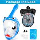 Full Face Snorkel Mask for Kids with 180 Panoramic View, Snorkeling Set Featuring Anti-Leak and Anti-Fog Foldable Dry Top Design for Safe Underwater Adventures Snorkeling Gear for Kids