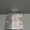 2 Pack Fitted Crib Sheets for Girls in 100% Jersey Knit Cotton Girls Crib Mattress Sheets with a Nature Theme of Owls with Purple and Pink Hearts and a Gray Sheet with Pink Hearts by Everyday Kids