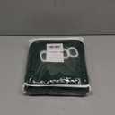 Dark Green Shower Curtain Boho Cotton Texture Mid Century Minimalist Arch Shower Curtain for Bathroom,72" W X 72" L