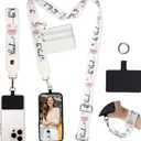FUVLIFE Phone Lanyard Crossbody Wrist Strap, Adjustable Clip and Go Strap for Phone with Wallet Crossbody, Phone Strap with Zippered Pouch, Universal HandsFree for All Cell Phone
