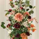 Ling's Moment 41" Tall Fall Free Standing Artificial Flowers Arrangements 2 pcs Wedding Arch Altar Stage Decorations Sunset Terracotta For Ceremony Reception Church Backdrop Outdoor Aisle Floral Party