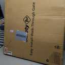 Safety 1st Easy Install Walk Thru Baby Gate for Doorway With Door, Dog Gates, Fits 29"-38", Easy Install 28" Tall, White