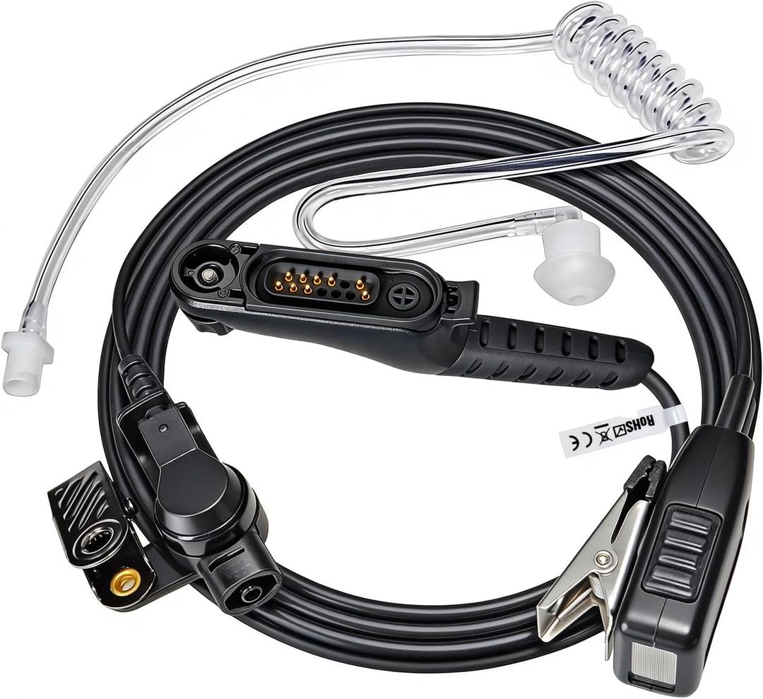 UAYESOK Radio Earpiece for Motorola MOTOTRBO R7, ION Series, MXP600, APX N70 N50 N30, Acoustic Air Tube, Professional-Grade Headset