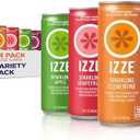 Izze Sparkling Juice, 4 Flavor Variety Pack, 8.4 Fl Oz (24 Count) Strawberry, Clementine, Pomegranate, Mango, Best By: 09/02/25