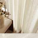 Faux Linen Beige Curtains 90 inches Long for Living Room Rustic Farmhouse Linen Drapes Semi Sheer Burlap Textured Canvas Cloth Curtain Panels Set of 2 Kahki Tan Colored