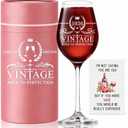 90th Birthday Gifts for Women, 1936 Vintage 18 oz Stemmed Wine Glass, Back in 1936 Old Time Information, 90th Brithday Gifts for Her, 90 Year Old Birthday Decorations for Women, Gift for Female 90s