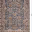 Kuden 9x12 Large Area Rug, Machine Washable Area Rug with Non-Slip Backing, Vintage Style, Soft, Easy Clean, Low Pile Rug for Living Room, Bedroom, Dining Room