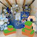 Zliisang 4pcs Large Green Grass Boxes for Birthday Party Decorations Cartoon Theme Balloons Box Birthday Party Supplies