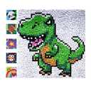 Puzamen Latch Hook Kits for Adults Beginners, 12x12inch Small Latch Hook Rug Kit with Precur Yarns Crochet Tools and Coded Canvas