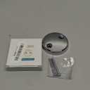 CalcMetal Dual Hole Bathtub Drain Overflow Plate with Two Matching Screws, Easy to Install, Plated Chrome