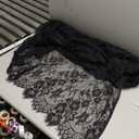 3 Yards French Eyelash Lace Fabric Floral Embroidered Lace Fabric for Clothes Wedding Dress Sewing Home Decoration (59" W x 3 Yards, Black)