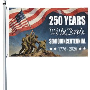 USA 250th Anniversary Flag We The People 3x5 Ft Flag 250 Year American Anniversary Double Sided Flags Independence Day 4th of July Patriot Banner for Garden Party House Outdoor Decorations