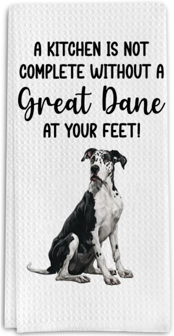 Great Dane Gifts Kitchen Towels for Dog Lover, Dog Gifts Decorative Towels for Bar Kitchen Bathroom