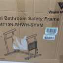 FSA/HSA Eligible, Vaunn Medical Bathroom Patented Height Adjustable Height Toilet Rail Grab Bar and Commode Safety Frame Handle