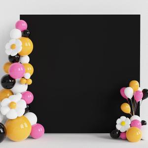 Wokceer Wedding Arch Cover Black 6.6FT x 6.6FT Square Backdrop Covers Spandex Fitted Balloon Arch Covers Stretchy Backdrop for Birthday Party Wedding Ceremony Banquet Decoration