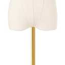 Adjustable Female Dress Form Mannequin with Golden Metal Stand for Clothes Window Display