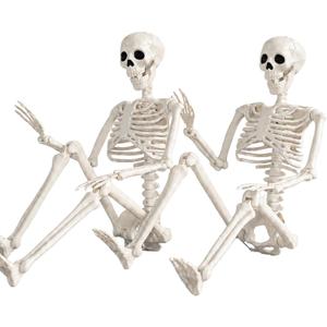 Abakuku 2 Pack 36" Halloween Skeleton Decorations,Human Bones for Halloween Party with Movable Joints,for Haunted Houses, Front Lawn, Graveyard Props, 2pcs-36inch