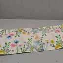 Artoid Mode Daisy Eucalyptus Lavender Floral Leaves Summer Table Runner, Spring Kitchen Dining Table Decoration for Home Party Decor 13x36 Inch (Beige)