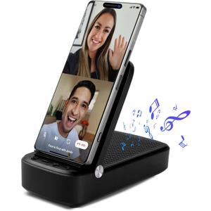 Gifts for Men Woman, Cell Phone Stand with Wireless Bluetooth Speaker,Anti-Slip Base HD Surround Sound Perfect for Home and Outdoors with iPhone/Samsung/iPad (1 pcs)
