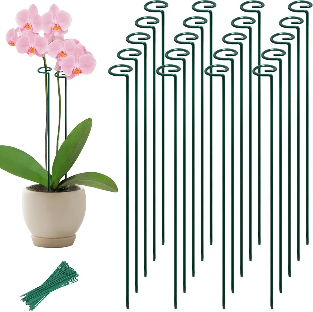 36" Tall Plant Stakes, 20 Pack Plant Support Stakes,6mm Heavy-Duty Metal Garden Stakes, Flower Stakes for Lilies, Dahlias, Gladiolus, Sunflowers, Tomato, Clematis