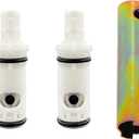 1224 14272 Faucet Cartridge Replacement Compatible with Moen Two Handle Faucets Replacement Kit For Most Double Handle Moen Faucets and Tub/Showers Repair Kit,2+1 Pack