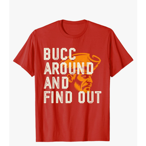 Brand: Buccaneer Humor Designs Bucc Around and Find Out Vintage Funny Humor T-Shirt, Size Medium