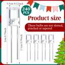 Honoson 240 Pcs LED 3mm 3V 0.06W String Lights Replacement Bulbs Energy Efficient Light Bulb Outdoor String Light Connectable LED Bulbs for Festival Patio Garden Wedding (Cold White)