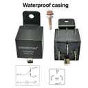 Electric Fan Wiring Kit Electric Fan Relay Kit with Thermostat Radiator Fan Sensor Switch Electric Cooling Fan Thermostat Kit Temperature Sensor Switch 185 On 175 Off, 40 AMP Waterproof Relay Kit