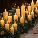 72 Pack Ivory Pillar Candles Bulk Set, 2x3 2x6 2x8 Inch - 24 Each Size, Dripless Smokeless Clean Burning for Wedding Centerpieces, Home Decor, Church, Romantic Ambiance