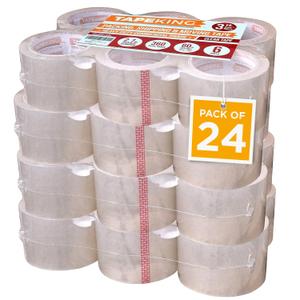 Tape King Clear Packing Tape 3 Inch Wide (Case of 24 Rolls) - 60 Yards Per Refill Roll, (2.7mil Thick) Strong Sealing Adhesive Industrial Depot Tapes for Moving, Packaging, Shipping, Office & Storage (24 Roll Case / 3" Wide)