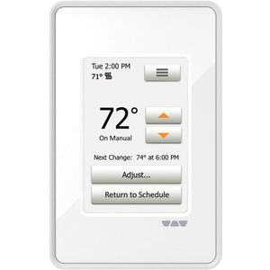 Schluter Ditra-Heat-E-RT Thermostat with Built-in Ground Fault Circuit Interrupter - Ideal for Home Floor Heating - Programmable Touchscreen, Energy Tracking, 3.5" Display - DHERT102/BW