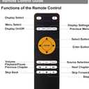 Replacement Remote Control for Infiniti JX35 Rear Entertainment DVD 2013 2014 2015 2016 2017 2018 2019