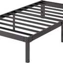 14 Inch Metal Twin Bed Frame Heavy Duty Platform Bed Frame No Box Spring Needed Easy Assembly Noise Free Black
