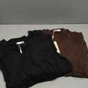 Ekouaer Womens 4 Packs Maternity Shirts Long Sleeve Pregnancy Tops V Neck Tunic Blouses Clothes (Large, Black/Brown/Pink)