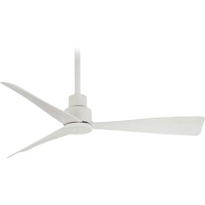 Minka Aire 44 in. Simple Indoor/Outdoor Flat White Ceiling Fan with Remote Control , White