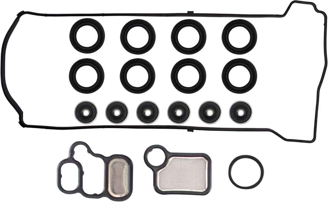 Engine Cylinder Valve Cover Gasket Set VS50614R ES73071 15815-RAA-A02 15845-PNA-003 Compatible with Honda Accord CR-V Element 2.4L Civic 2.0L Acura CSX RSX 2.0L TSX 2.4L RDX 2.3L