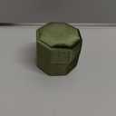 WantGor Velvet Ring Box, 3 Slots Jewelry Ring Gift Box Vintage Ring Display Holder Case for Wedding Ceremony Proposal Engagement (Olive Green)