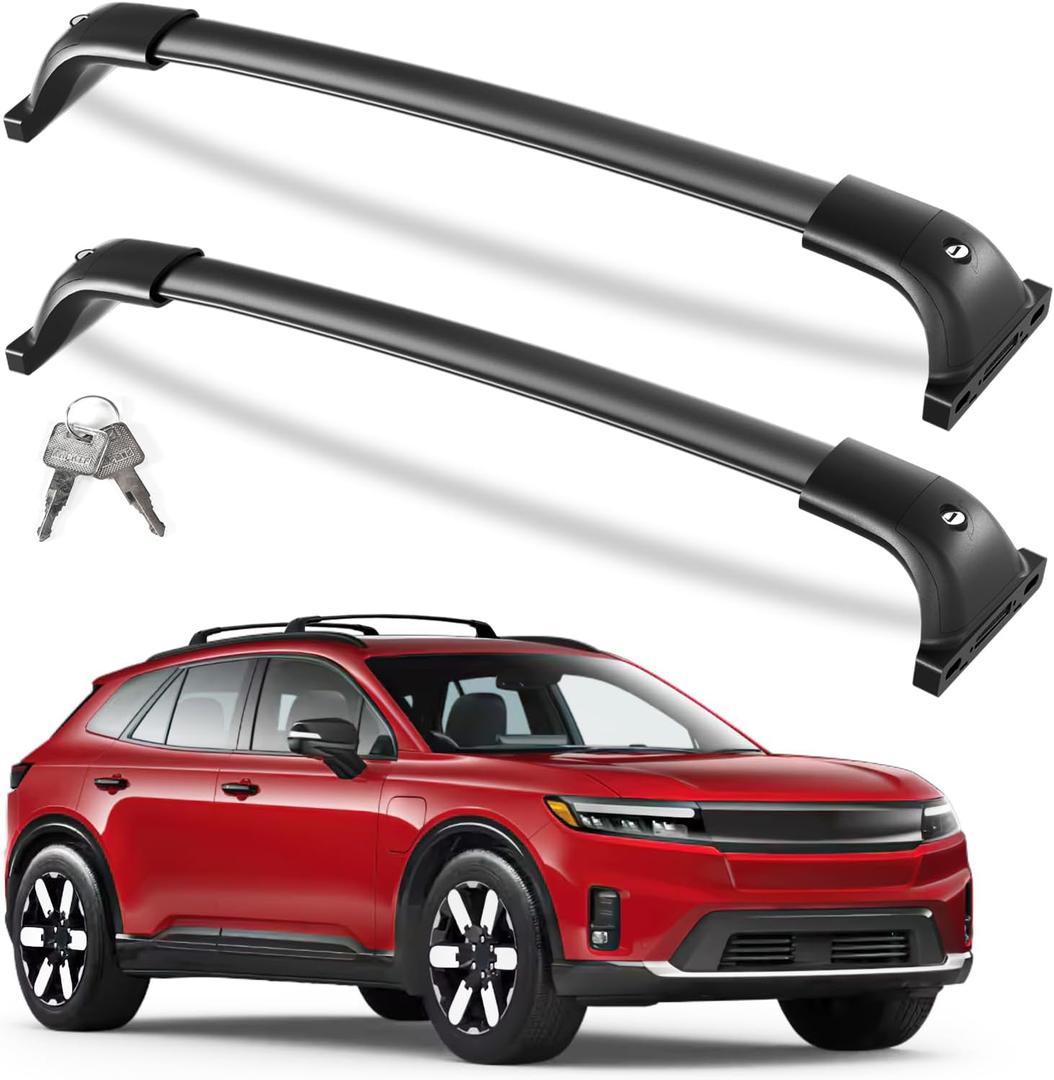 KINGGERI 300lbs Lockable Roof Rack Cross Bar Compatible with Honda Prologue Touring 2024 2025 2026 with Side Rail, Heavy Duty All Aluminum Crossbars Rooftop Cargo Basket Luggage Kayak Canoe Snowboard
